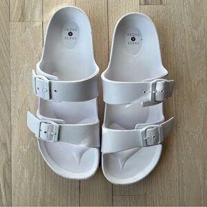 White sandals